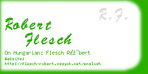 robert flesch business card